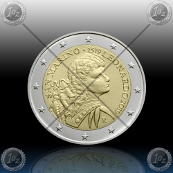 2 EVRO SAN MARINO 2019 "Leonardo da Vinci" BU